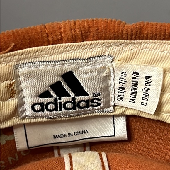 Vintage Adidas Corduroy Hat Orange Cap - Picture 5 of 5